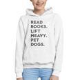 Retro Gym Book Lover Read Books Lift Heavy Pet Dogs Graphic Youth Hoodie Retro Gym Book Lover Read Books Lift Heavy Pet Dogs Graphic Youth Hoodie