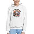 Retro I Just Want To Read Books And Pet Cats Cat Graphic Youth Hoodie Retro I Just Want To Read Books And Pet Cats Cat Graphic Youth Hoodie