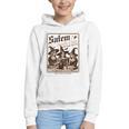 Salem Book Club Bookish Halloween Retro Salem Witch Book Graphic Youth Hoodie