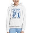 Sarcastic Anti Social Book Club Cat Skull Book Lover Graphic Youth Hoodie Sarcastic Anti Social Book Club Cat Skull Book Lover Graphic Youth Hoodie