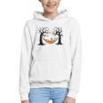Skeleton Reading Book In Hammock Halloween Reader Graphic Youth Hoodie