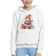 Snowman Reading Books Lovers Christmas Librarian Bookworm Graphic Youth Hoodie