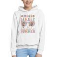 Teacher Summer Break Most Likely To Read Books All Summer Graphic Youth Hoodie