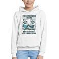 I Tried To Form Gang But It Turned Into A Book Club Raccoon Graphic Youth Hoodie