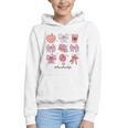 Valentine Teacher Cute Bows Apple Globe Pencil Books Art Graphic Youth Hoodie