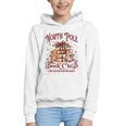 Vintage Retro North Pole Book Club Hot Cocoa Graphic Youth Hoodie
