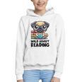 Wild About Reading Book Lover Pug Dog Graphic Youth Hoodie