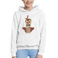 Woman And Books Stack Afro Girl Book Lover Premium Tri-Blend Graphic Youth Hoodie