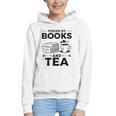 Women's Fueled By Books And Tea Book Lover Bookworm Reading Books Graphic Youth Hoodie