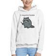 Women's i Require Books Raccoon Graphic Youth Hoodie