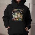 100th Day Of School Teacher Floral Books 100 Days Of Growing Graphic Youth Hoodie 100th Day Of School Teacher Floral Books 100 Days Of Growing Graphic Youth Hoodie