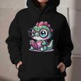 Adorable Book Lover Basilisk With Reading Glasses Cute Graphic Youth Hoodie