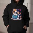 Adorable Book Lover Calico Cat With Reading Glasses Cute For Men Women Kids Graphic Youth Hoodie Adorable Book Lover Calico Cat With Reading Glasses Cute For Men Women Kids Graphic Youth Hoodie