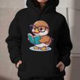 Adorable Book Lover Mallard Duck With Reading Glasses Cute Graphic Youth Hoodie