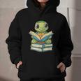 Adorable Turtle Reading Books Graphic Youth Hoodie