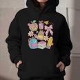Apple Disco Pencil Books Bow Teacher Student Back To School Graphic Youth Hoodie