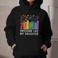 Awesome Like My Daughter Books Floral Proud Mom Women Graphic Youth Hoodie