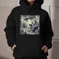 Bigfoot With Alien Reading A Book Bigfoot And UFO Graphic Youth Hoodie Bigfoot With Alien Reading A Book Bigfoot And UFO Graphic Youth Hoodie