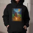 Bigfoot And Alien Reading Books Campfire Halloween Graphic Youth Hoodie