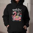 Book Girl Summer Skeleton Reading Books Lovers Beach Graphic Youth Hoodie