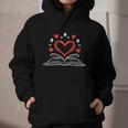 Book Heart Read Book Reading Librarian Men Women Kids Graphic Youth Hoodie