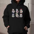 Book Lover Teacher Snowman Reading Books Christmas Winter Graphic Youth Hoodie