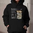 Book Lovers Books Cats Life Is Sweet Cat Lover Graphic Youth Hoodie Book Lovers Books Cats Life Is Sweet Cat Lover Graphic Youth Hoodie