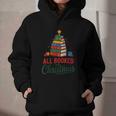 All Booked For Christmas Librarian Reader Xmas Pajama Graphic Youth Hoodie
