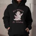 All Booked For Valentines Cute Cherub Vintage Book Lover Graphic Youth Hoodie