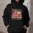 Books Are My Love Language Teddy Bear Book Lovers Valentine Graphic Youth Hoodie Books Are My Love Language Teddy Bear Book Lovers Valentine Graphic Youth Hoodie