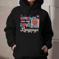 Books Are My Love Language Valentines Book Lover Librarian Graphic Youth Hoodie Books Are My Love Language Valentines Book Lover Librarian Graphic Youth Hoodie