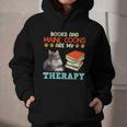 BOOKS AND MAINE COONS ARE MY THERAPY Main Coon Graphic Youth Hoodie BOOKS AND MAINE COONS ARE MY THERAPY Main Coon Graphic Youth Hoodie