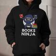 Books Ninja Read Reading Librarian Book Toddler Boys Kids Graphic Youth Hoodie