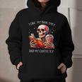 I Like My Books Spicy And My Coffee Icy Skeleton Graphic Youth Hoodie