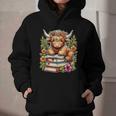 Bookworm Cute Highland Cow Reading Book Graphic Youth Hoodie Bookworm Cute Highland Cow Reading Book Graphic Youth Hoodie