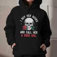 I Buy Her Books And Call Her A Good Girl Skull Rose Bookworm Graphic Youth Hoodie