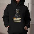 Cat Sitting On Books Graphic Youth Hoodie