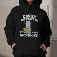 Cats And Books Read Reading Librarian Book Across America Graphic Youth Hoodie