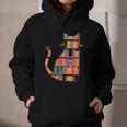 Cats Reading Books Librarian Library Readers Graphic Youth Hoodie