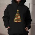 Christmas Book Tree Bookshelf Holiday For Readers Librarians Graphic Youth Hoodie