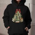Christmas Book Tree Coquette Bow Xmas Reading Librarian Girl Graphic Youth Hoodie