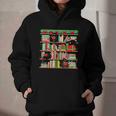 Christmas Cat Santa Bookshelves Book Lover Reader Graphic Youth Hoodie