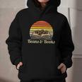 Coffee Beans & Books Retro Bookworm Librarian Graphic Youth Hoodie