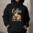 Coffee Cats And Books Lover For Women & Men Coffee Graphic Youth Hoodie