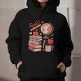 Coquette Teacher School Supplies Bows Books Globe Apple Cute Graphic Youth Hoodie