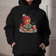Cozy Gingerbread Christmas Reading Book Xmas Snowflakes Fall Graphic Youth Hoodie