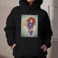 The Crimson Crescent 90s Retro Comic Book Superheroine Art Graphic Youth Hoodie The Crimson Crescent 90s Retro Comic Book Superheroine Art Graphic Youth Hoodie