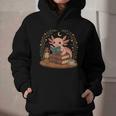 Cute Axolotl Reading Books Cozy Bookworm Graphic Youth Hoodie