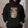 Cute Baby Highland Cow Reading Book Librarian Bookworm Graphic Youth Hoodie