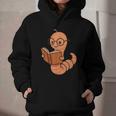Cute Bookworm Worm Reading Book Glasses Nerdy Graphic Youth Hoodie